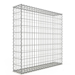 Gabion 100x100x20cm fil 4mm maille 5x10 et 10x10cm sans dessous