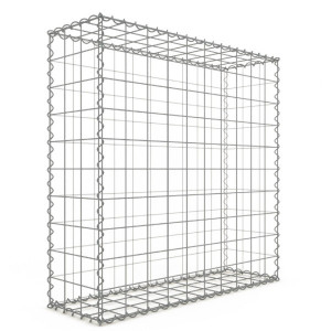 Gabion 100x100x30 cm fil 4mm maille 10x10 cm 5 faces sans 1 côté