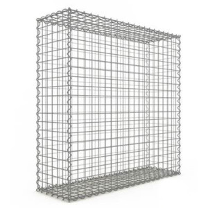 Gabion 100x100x30 cm fil 4mm maille 5x5 cm 5 faces sans 1 côté