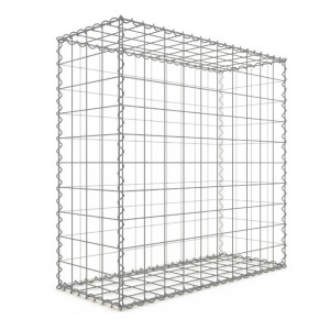 Gabion 100x100x40 cm fil 4mm maille 10x10 cm 5 faces sans 1 côté