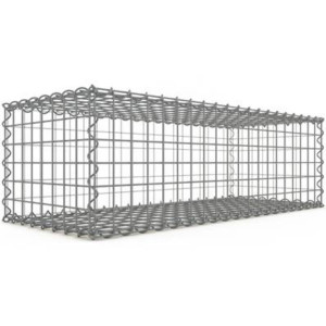 Gabion 100x30x40 cm fil 4 mm maille 5x5 cm 5 faces sans dessous