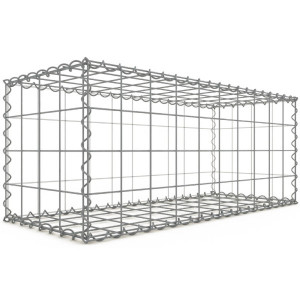 Gabion 100x40x40 cm fil 4 mm maille 10x10 cm 5 faces sans 1 côté