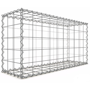 Gabion 100x50x30 cm fil 4 mm maille 10x10 cm 5 faces sans dessous