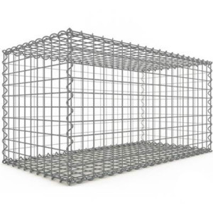 Gabion 100x50x50 cm fil 4 mm maille 5x5 cm 5 faces sans dessous