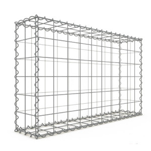 Gabion 100x60x20 cm fil 4 mm maille 10x10 cm 5 faces sans 1 côté