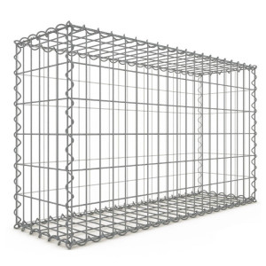 Gabion 100x60x30 cm fil 4mm maille 5x10 et 10x10cm 5 faces sans 1 côté