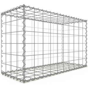 Gabion 100x50x50 cm fil 4 mm maille 10x10 cm 5 faces sans 1 côté