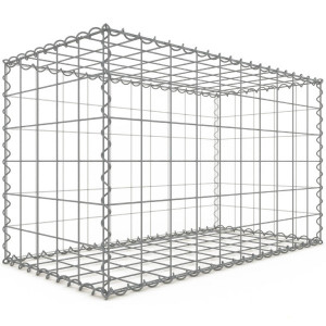 Gabion Rectangulaire 100x60x50 cm 4 faces fil 4 mm maille 10x10 cm