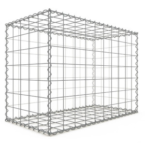 Gabion 100x70x50 cm fil 4mm maille 10x10 cm 5 faces sans 1 côté