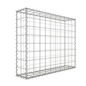 Gabion 100x80x20 cm fil 4mm maille 10x10 cm 5 faces sans 1 côté