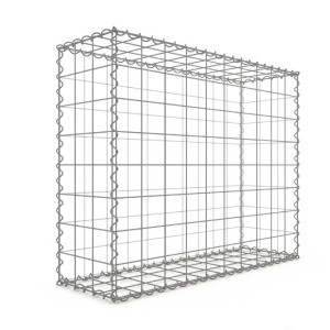 Gabion 100x80x30 cm fil 4mm maille 10x10 cm 5 faces sans 1 côté