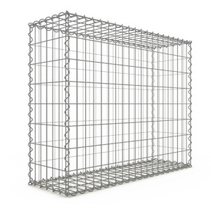 Gabion 100x80x30 cm fil 4mm maille 5x10 et 10x10cm 5 faces sans 1 côté