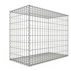 Gabion 100x80x50 cm fil 4mm maille 5x10 cm 5 faces sans 1 côté