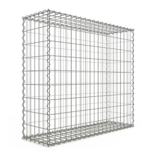 Gabion 100x90x30 cm fil 4mm maille 5x10 cm 5 faces sans 1 côté