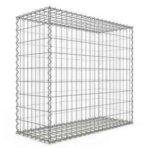 Gabion 100x90x40 cm fil 4mm maille 5x10 et 10x10cm 5 faces sans 1 côté