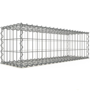 Gabion 200x50x50 cm fil 4,5mm maille 5x10 cm 5 faces sans 1 côté