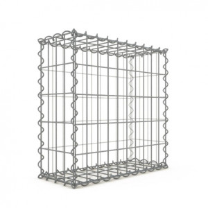 Gabion 50x50x20 cm fil 4mm maille 5x10 cm 5 faces sans dessous