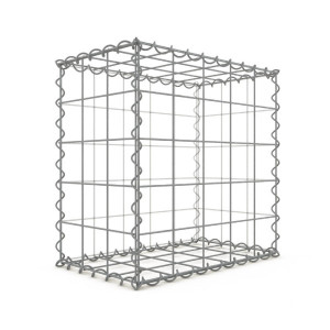 Gabion 50x50x30 cm fil 4mm maille 10x10 cm 5 faces sans dessous