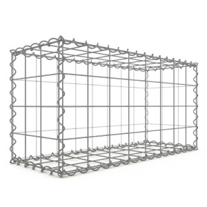 Gabion 80x40x30 cm fil 4 mm maille 10x10 cm 5 faces sans 1 côté