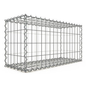 Gabion 80x40x30cm fil 4mm maille 5x10 et 10x10 cm 5 faces sans dessous