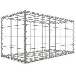 Gabion 80x40x40 cm fil 4 mm maille 10x10 cm 5 faces sans dessous