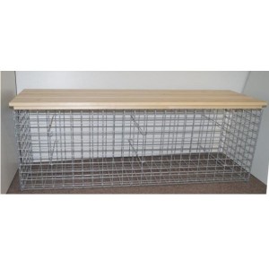 Banc en gabion - 92 x 42 x 32 cm