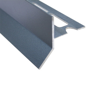 Profilé Goutte d'eau Aluminium Gris Sablé pour Carrelage 21 mm x 2,5 m