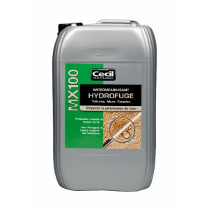 Imperméabilisant Hydrofuge Toiture Mur et Sol Cecil MX 100 20L