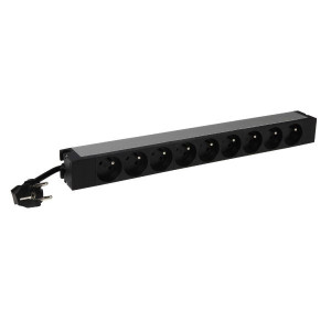 PDU Legrand 19 Pouces 1U 9 prises + Cordon 3m avec fiche Schuko 646810