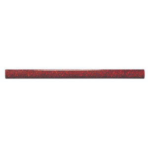 Frise Carrelage Paillette Rouge Verre Alu LI22, Listel 1 x 60 x 1 cm