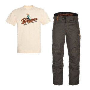 Lot Pantalon Bosseur Harpoon Medium+ Graphite et Tee-Shirt