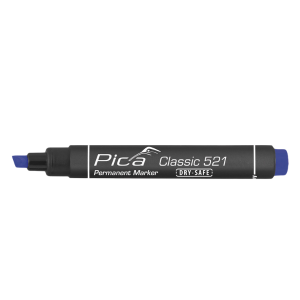Marqueur Permanent Biseauté Pica Classic 521/41 Bleu, Lot de 10