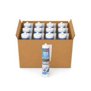 Mastic 624 Silicone Sanit Blanc ParexLanko, 12 x 300 ml