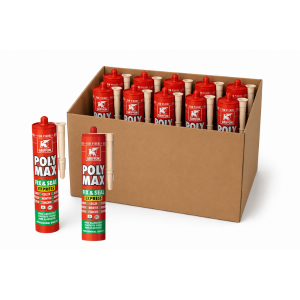 Mastic Polyuréthane Griffon Poly-Max Fix&Seal Express Beige 435 g x 12