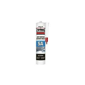 Mastic silicone blanc special sanitaire cartouche 300 ml rubson