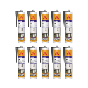 Mastic Silicone Menuiserie Vitrage SikaSeal-110 Gris 12x300ml