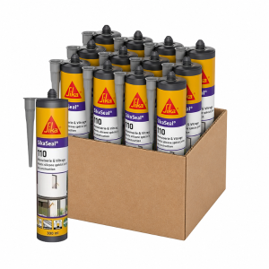 Mastic Silicone Menuiserie Vitrage SikaSeal-110 Gris 12x300ml