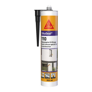 Mastic acrylique façade joints fissures Sika 107 Blanc 300 ml