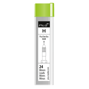 Mine 0.9 mm pour Crayon Pica Fine Dry® 7050 Graphite H, Lot de 24