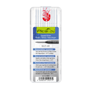 Mine Permanente 2,8mm pour Crayon de chantier Pica Dry® 4043 Blanc x10