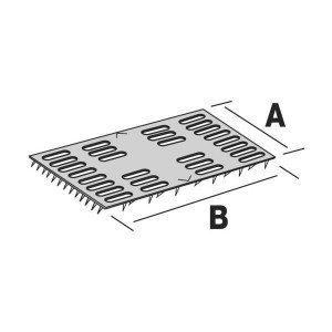 Plaque de Réparation Charpente 25 x 102 x 1 mm en Acier Galva Simpson