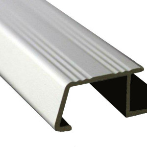 Nez de Marche en Aluminium Chromé Mat pour Carrelage 11 mm x 3 m