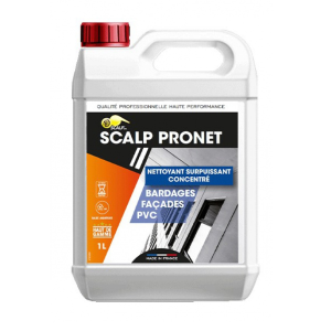 Nettoyant Concentré Bardages Façades PVC Scalp Pronet, Bidon de 1L