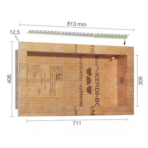 Niche de Douche + Led Schlüter-Kerdi-Board-NLT 711 x 305 mm