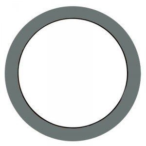 Oeil de boeuf fixe aluminium couleur au choix, rond diamètre 70 cm