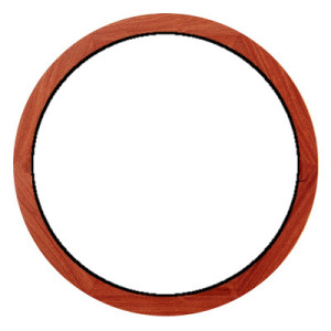 Oeil de boeuf fixe en bois exotique, rond diamètre 50 cm