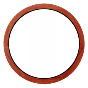 Oeil de boeuf fixe en bois exotique, rond diamètre 80 cm