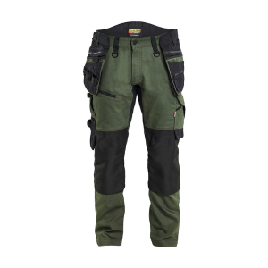 Pantalon de Travail Blaklader Stretch Striker 1970 Vert forêt/Noir
