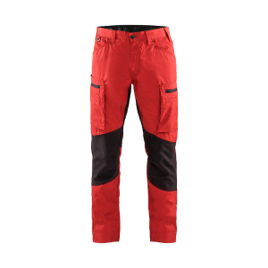 Pantalon de Travail Blaklader Polycoton Stretch 1459 Rouge/Noir