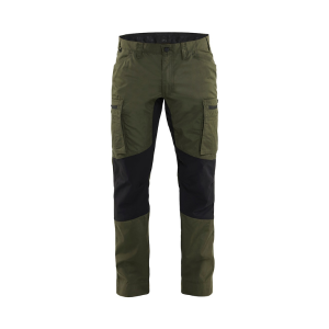Pantalon de Travail Blaklader Polycoton Stretch 1459 Vert Forêt/Noir